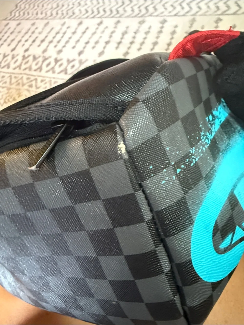 Gamma teal check spray ground backpack. 🦈
